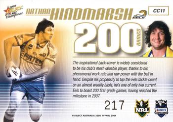 2008 Select NRL Champions - Case Cards #CC11 Nathan Hindmarsh Back